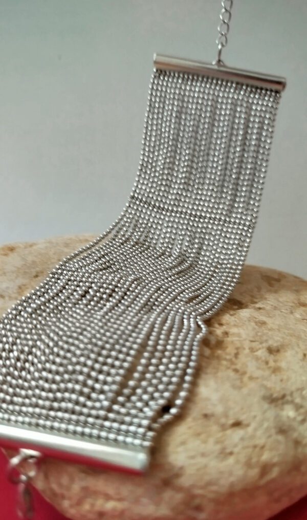 Bracciale largo bagno d’argento