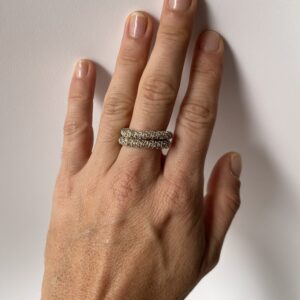 Anello di fili in bagno d'argento